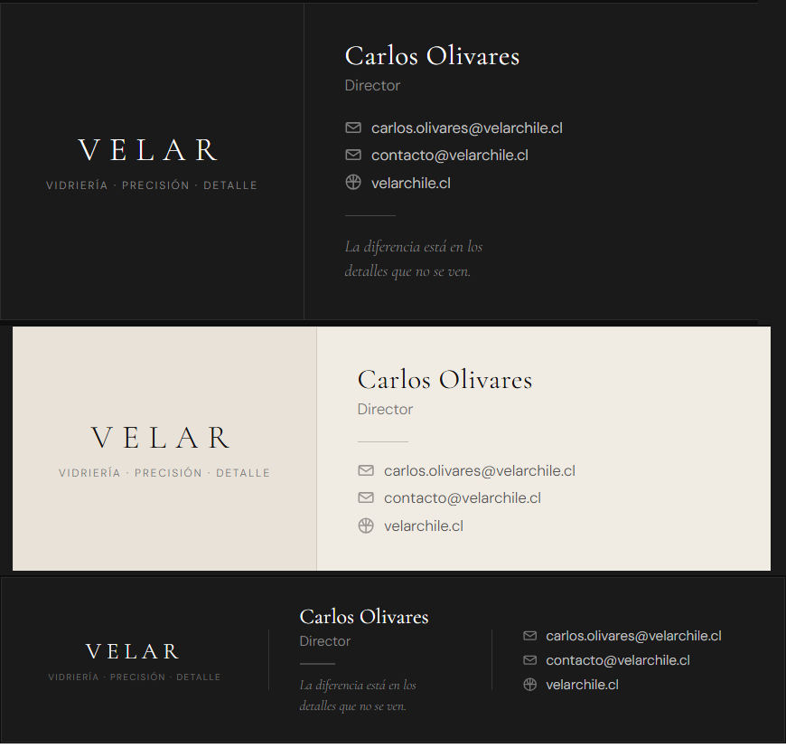 Firma de correo VELAR