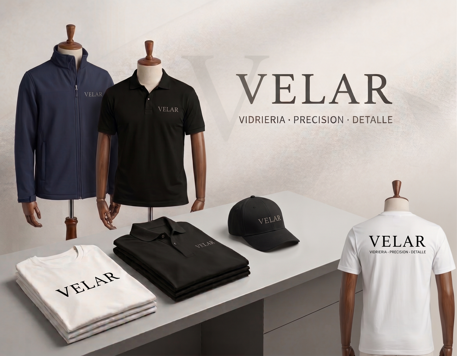 Mockup de indumentaria VELAR